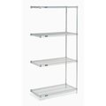 Nexel Poly-Z-Brite 5 Tier Wire Shelving Add-On Unit, 36W x 24D x 63H A24366Z5